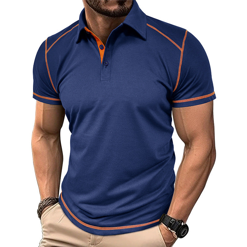 Camisa Polo Masculina de Verão com Manga Curta, oferece conforto e estilo para o dia a dia. Confeccionada em tecido leve e respirável