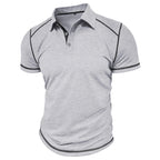 Camisa Polo Masculina de Verão com Manga Curta, oferece conforto e estilo para o dia a dia. Confeccionada em tecido leve e respirável