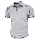 Camisa Polo Masculina de Verão com Manga Curta, oferece conforto e estilo para o dia a dia. Confeccionada em tecido leve e respirável