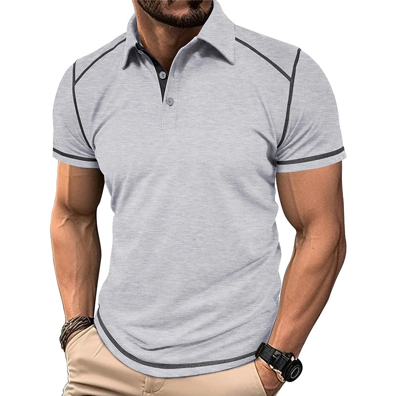 Camisa Polo Masculina de Verão com Manga Curta, oferece conforto e estilo para o dia a dia. Confeccionada em tecido leve e respirável