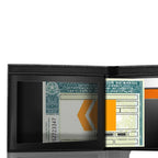 Carteira RFID Ultra Slim Masculina Gshield em Couro Preto – Proteja Seus Cartões e Dados com Design Elegante, Bloqueio RFID e Organização Prática.