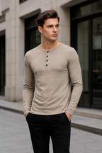 Camiseta Masculina Manga Longa Gola Padre