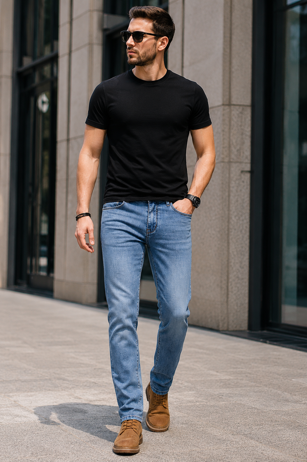 Calça Jeans Masculina Slim Fit