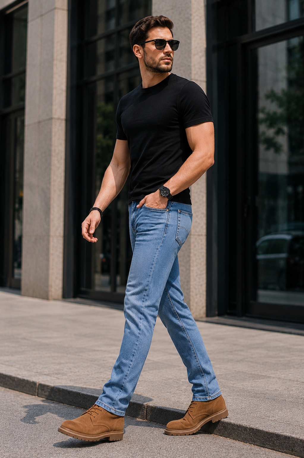 Calça Jeans Masculina Slim Fit