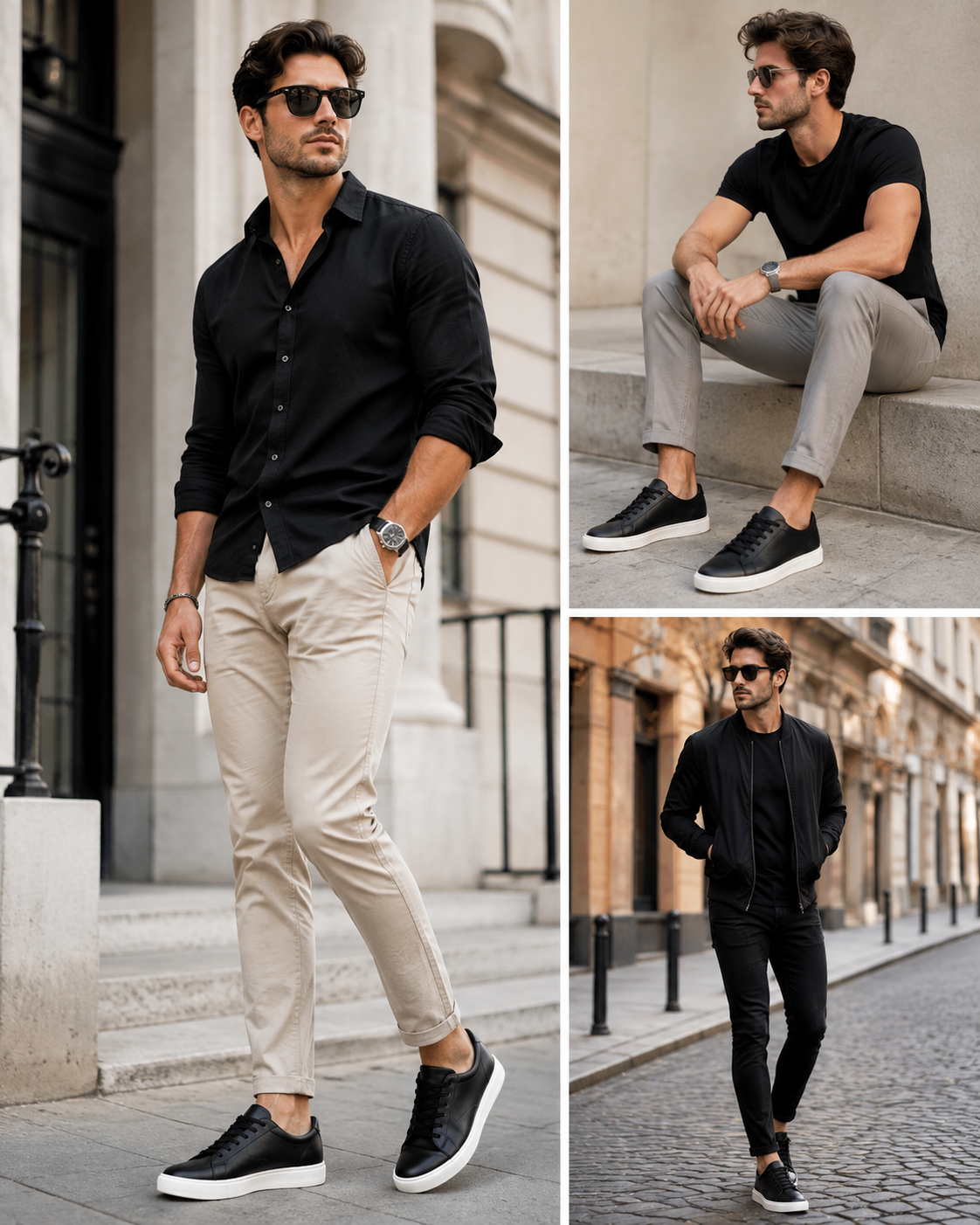 Tênis Casual de Couro  Italiano Resistente