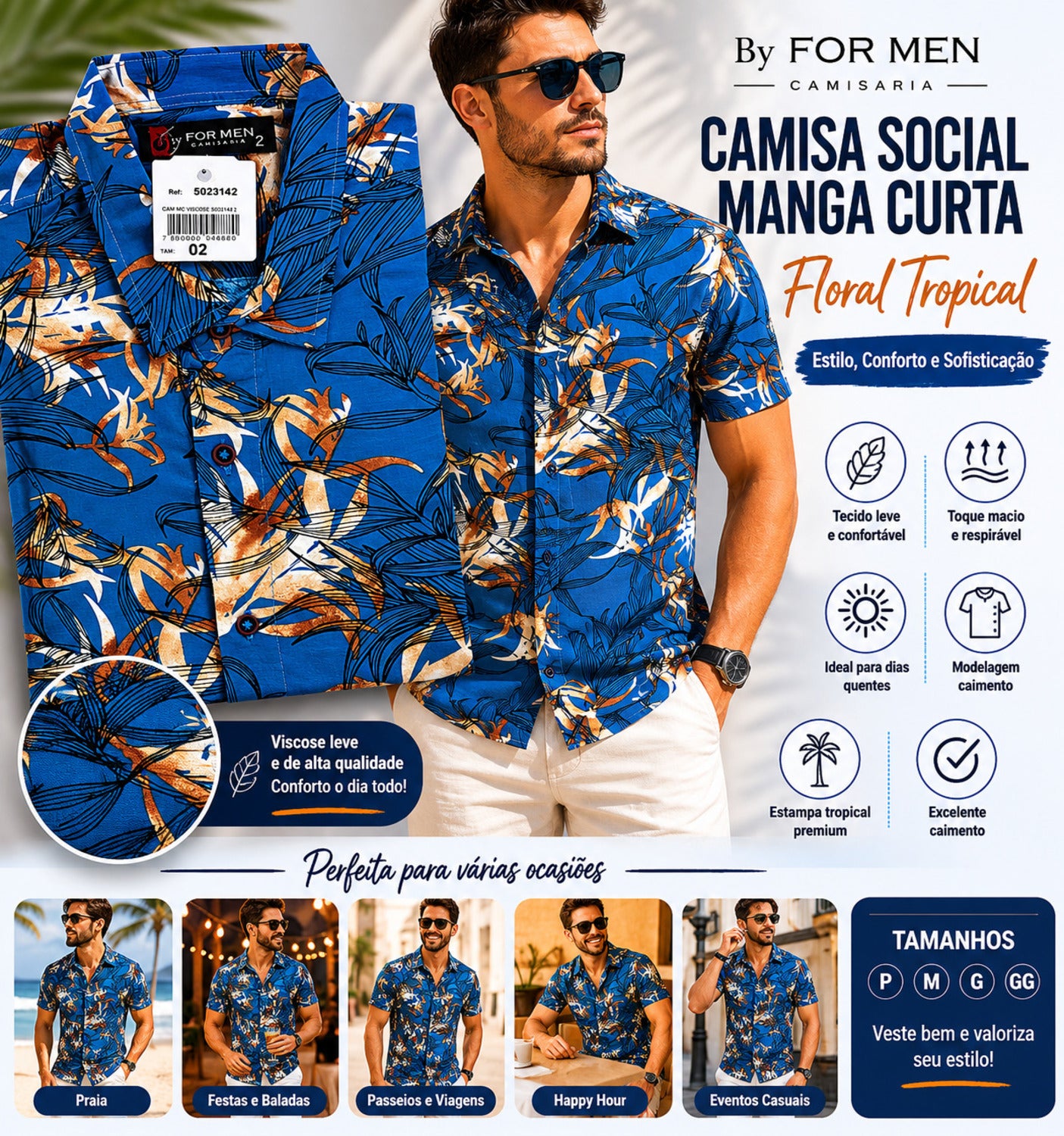 Camisa Floral Masculina
