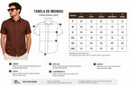 Camisa Masculina Manga Curta Tibete Linho