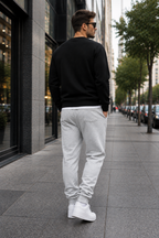 Calça Masculina Moletom Slim com Bolso e Cordão