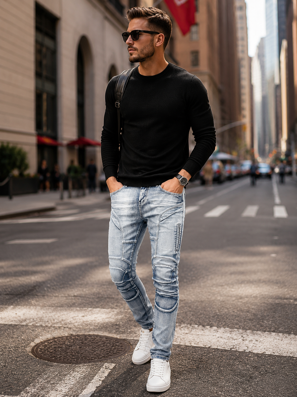 Calça Jeans Masculina Slim Estilo Moderno e Urbana