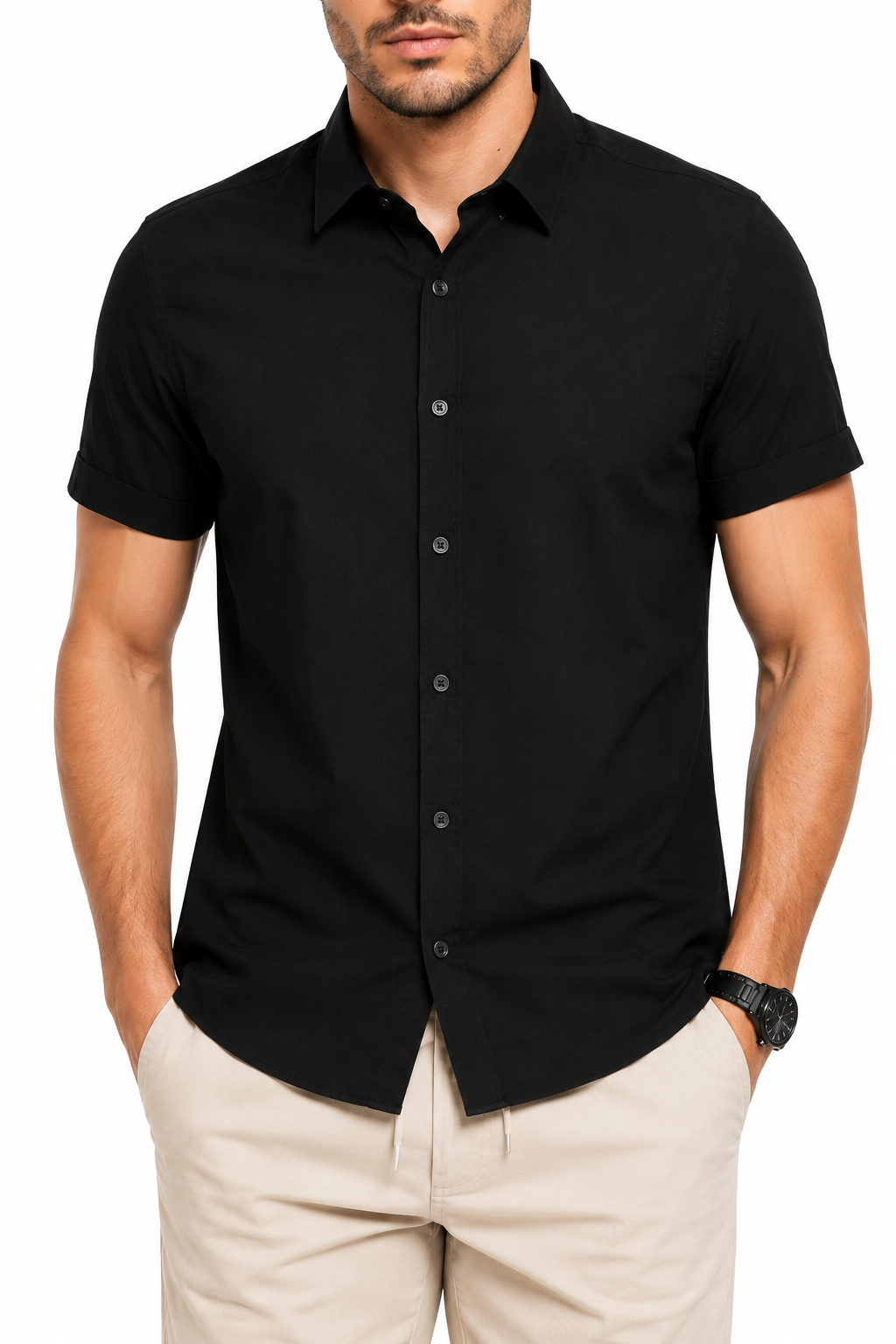 Kit Masculino Verão Camisa Manga Curta + Bermuda Casual