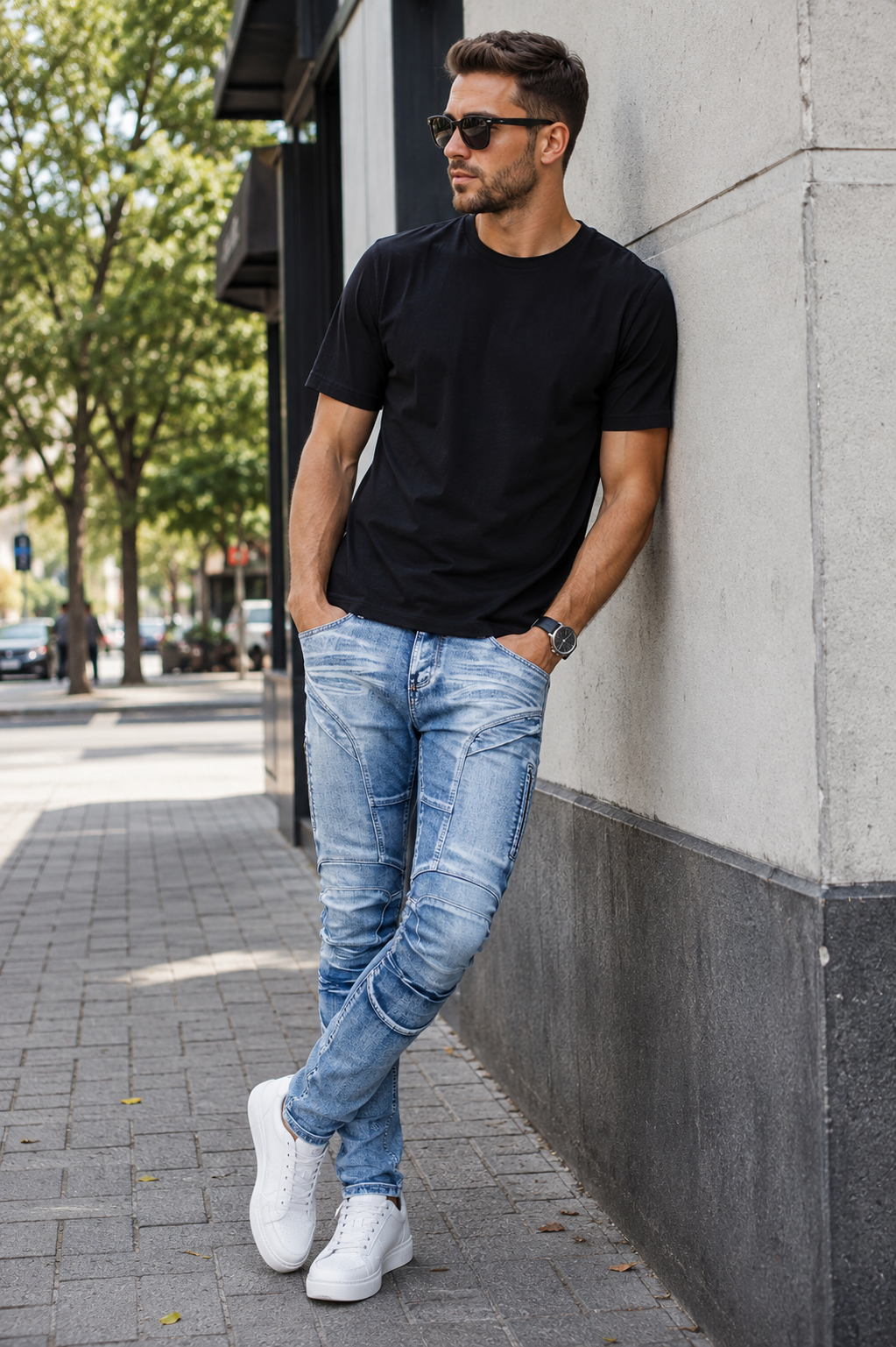 Calça Jeans Masculina Slim Estilo Moderno e Urbana