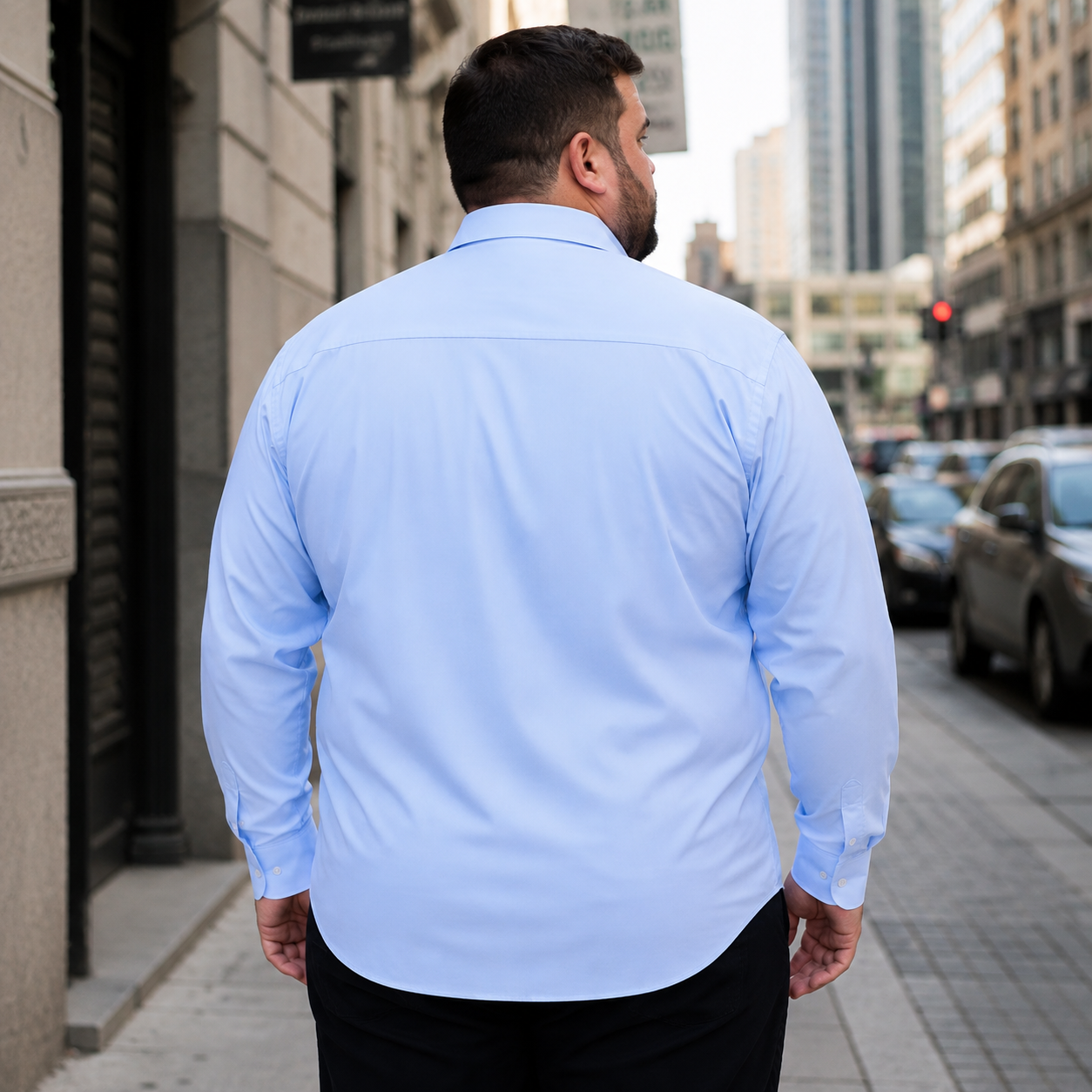 Camisa Social Masculina Plus Size Manga Longa Kit 3 Peças