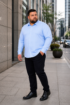 Kit 3 Camisas Sociais Masculinas Plus Size Manga Longa