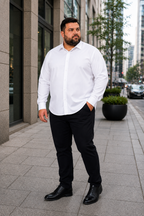 Kit 3 Camisas Sociais Masculinas Plus Size Manga Longa