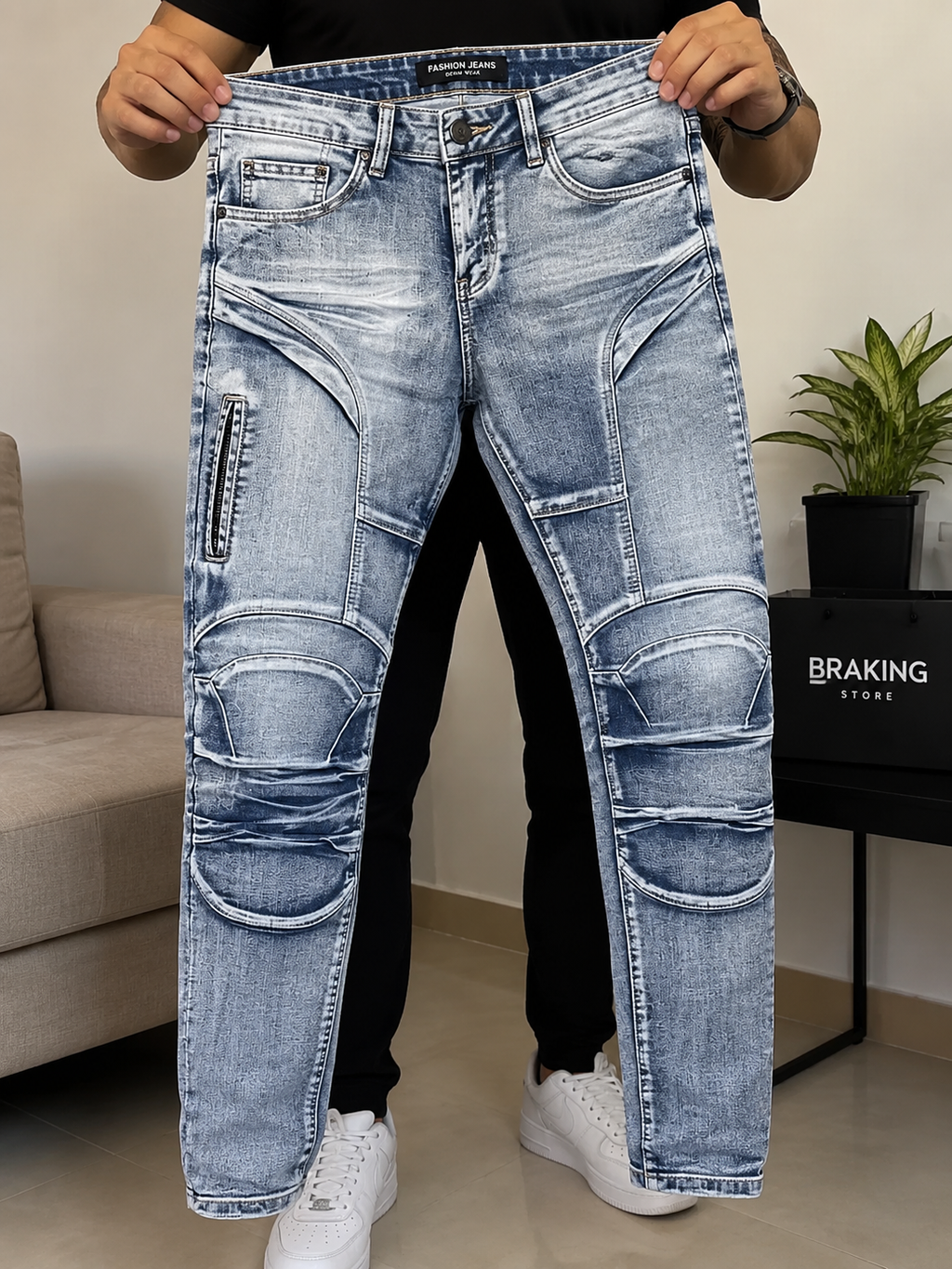 Calça Jeans Masculina Slim Estilo Moderno e Urbana