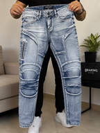 Calça Jeans Masculina Slim Estilo Moderno e Urbana