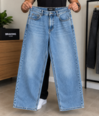 Calça Jeans Masculina Baggy Oversize 100% Algodão Perna Larga