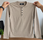 Camiseta Masculina Manga Longa Gola Padre