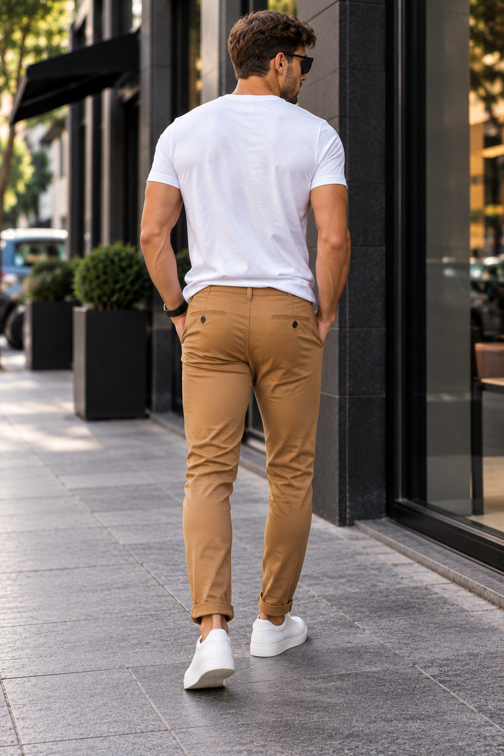 Kit 3 Calças Masculinas Sarja Slim Fit