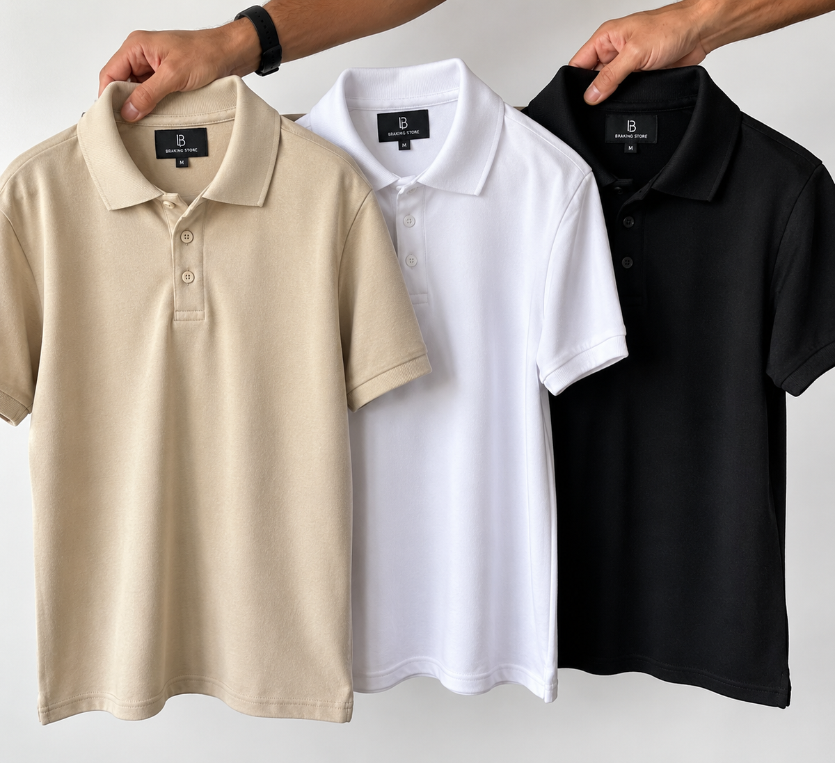 Kit 3 Camisas Polo Masculinas Gola Clássica
