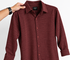 Camisa Social Masculina Manga Longa Texturizada