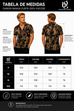 Camisa Masculina Manga Curta 100% Viscose