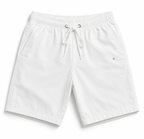 Compre a Bermuda Masculina Branca Casual Premium. Tecido leve, cós elástico com cordão ajustável, bolsos laterais e caimento moderno. Ideal para verão, passeios, praia e dia a dia. Entrega rápida.