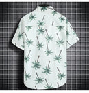 Conjunto Havaiano Camisa Shorts Masculino branco 