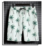 Conjunto Havaiano Camisa Shorts Masculino branco  Bermuda 