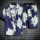 Conjunto Havaiano Camisa Shorts Masculino