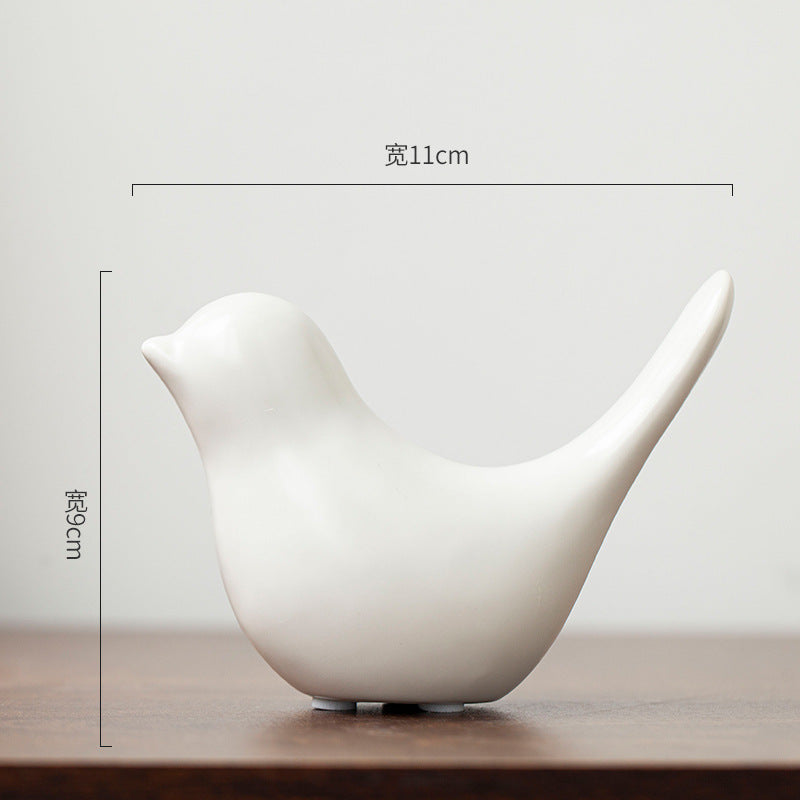 Escultura De Pássaro Cerâmica Nórdica Minimalista, Design Abstrato Elegante, Decoração Suave Para Casa E Quarto, Presente Criativo, Atacado Disponível