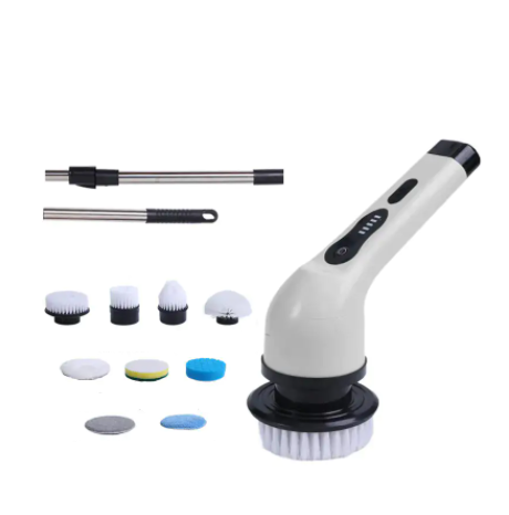 Esfregão Elétrico 9 em 1 Premium Recarregável – Mop Giratório 360°, 25 W, Bateria 2000 mAh
