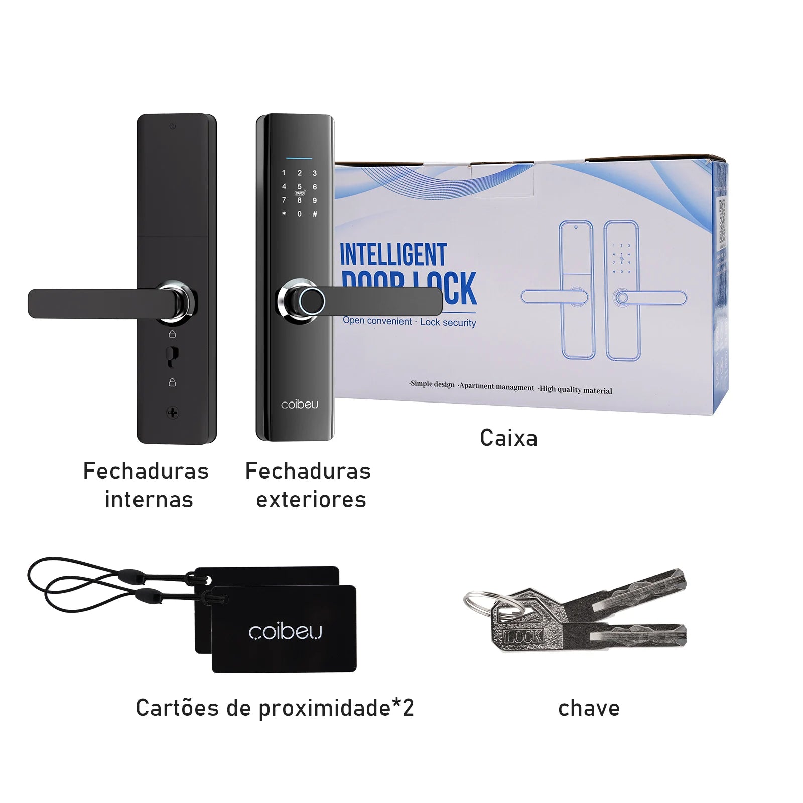 Fechadura Digital Inteligente Coibeu com Biometria e Senha
