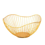Fruteira de ferro elegante com divisórias, Ideal para organizar frutas, pães e snacks com estilo, Acabamento em preto ou dourado sofisticado, Fácil de limpar e saudável, Design decorativo que valoriza sua mesa, Prática, versátil e acessível