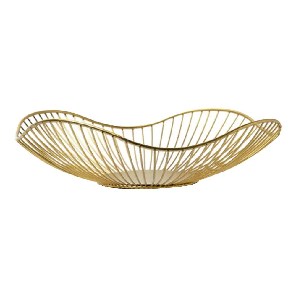 Fruteira de ferro elegante com divisórias, Ideal para organizar frutas, pães e snacks com estilo, Acabamento em preto ou dourado sofisticado, Fácil de limpar e saudável, Design decorativo que valoriza sua mesa, Prática, versátil e acessível