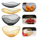 Fruteira de ferro elegante com divisórias, Ideal para organizar frutas, pães e snacks com estilo, Acabamento em preto ou dourado sofisticado, Fácil de limpar e saudável, Design decorativo que valoriza sua mesa, Prática, versátil e acessível