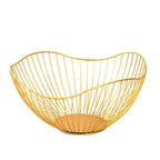 Fruteira de ferro elegante com divisórias, Ideal para organizar frutas, pães e snacks com estilo, Acabamento em preto ou dourado sofisticado, Fácil de limpar e saudável, Design decorativo que valoriza sua mesa, Prática, versátil e acessível