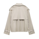 Jaqueta Feminina Trench Lapela Elegância Atemporal  Conforto Duradouro