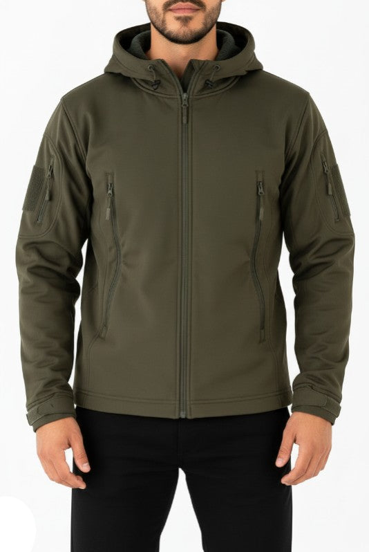 Jaqueta Masculina Térmica Impermeável Com Capuz