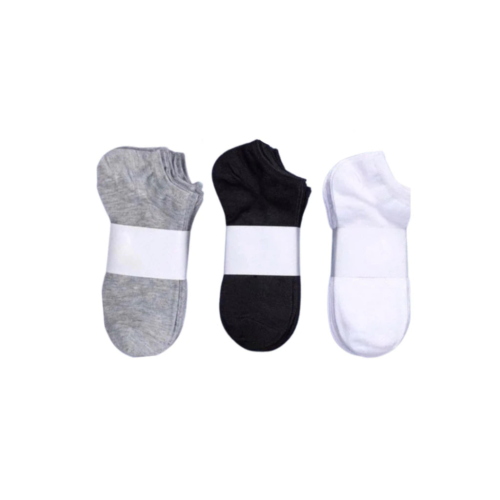 Kit 12 Pares de Meias Soquete Unissex em Algodão