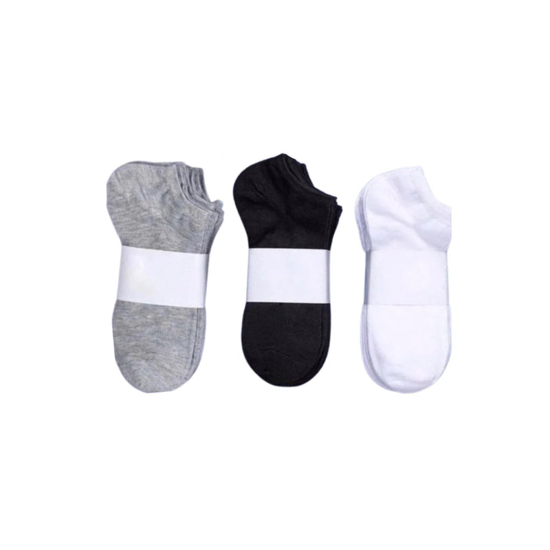Kit 12 Pares de Meias Soquete Unissex em Algodão