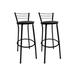 Kit 2 Banquetas Alta Bistrô, Estrutura Aço Com Pintura Epóxi, Encosto Em Aço, Assento De 33 cm Em Espuma Revestido, Altura Total 95 cm, Estilo E Conforto
