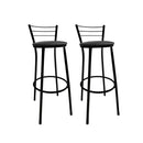Kit 2 Banquetas Alta Bistrô, Estrutura Aço Com Pintura Epóxi, Encosto Em Aço, Assento De 33 cm Em Espuma Revestido, Altura Total 95 cm, Estilo E Conforto