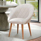 Kit 2 Poltronas Decorativas para Recepção e Escritório, Estilo Moderno com Pés Palito, Estofamento em Veludo Branco e Rosa, Courino Marrom, Conforto e Elegância para Seu Ambiente