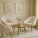 Kit 2 Poltronas Decorativas para Recepção e Escritório, Estilo Moderno com Pés Palito, Estofamento em Veludo Branco e Rosa, Courino Marrom, Conforto e Elegância para Seu Ambiente