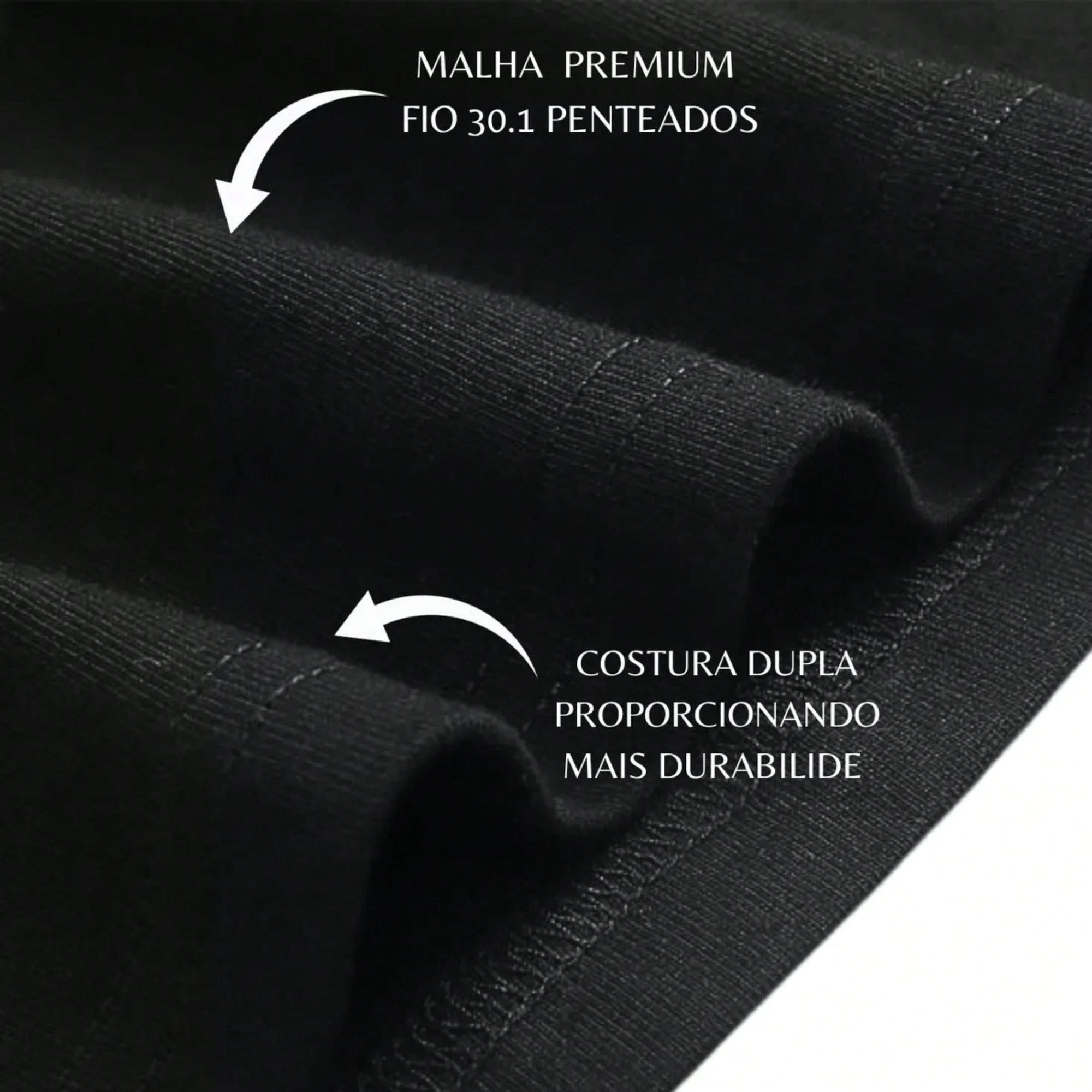 Kit 3 camisetas Boston algodão fio 30.1 branco, preto e cinza