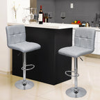 Kit 4 Banquetas Confort Gomos Estofada, Couro PU E Aço Cromado, Regulagem Pneumática De Altura, Giro 360°, Suporta Até 120 Kg, Ideal Para Cozinha Ou Bar