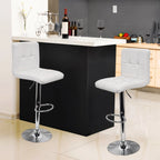 Kit 4 Banquetas Confort Gomos Estofada, Couro PU E Aço Cromado, Regulagem Pneumática De Altura, Giro 360°, Suporta Até 120 Kg, Ideal Para Cozinha Ou Bar