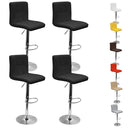 Kit 4 Banquetas Confort Gomos Estofada, Couro PU E Aço Cromado, Regulagem Pneumática De Altura, Giro 360°, Suporta Até 120 Kg, Ideal Para Cozinha Ou Bar