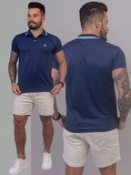 Kit 4 Camisas Polo Masculina Slim Básica  Cores Sortidas, Algodão Piquet